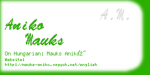 aniko mauks business card